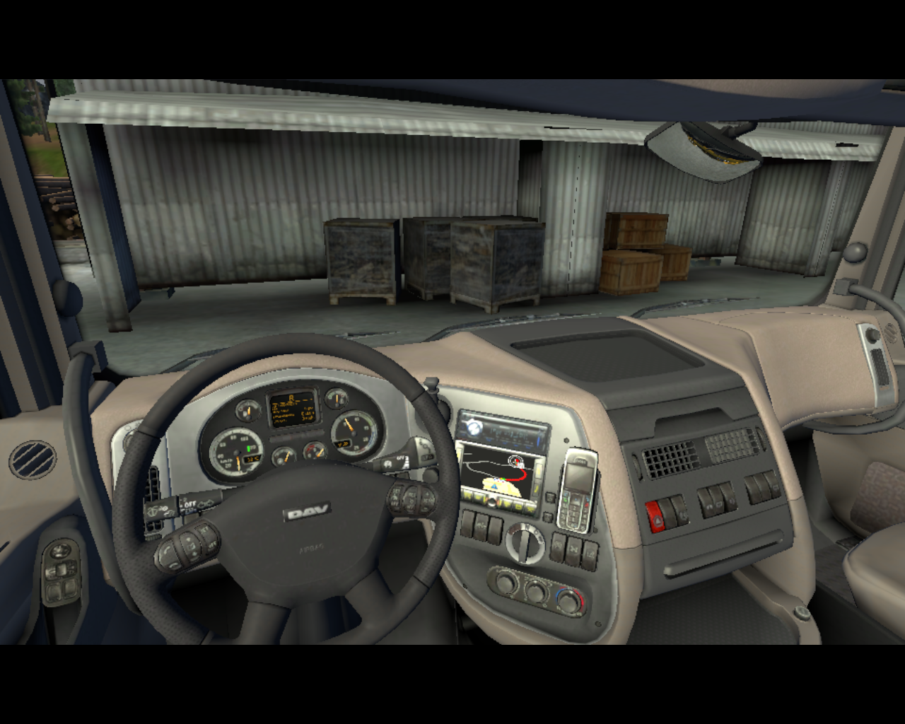 Интерьер салона DAF mod [2012.ETS2]